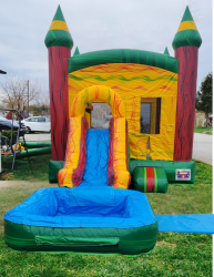 Tropical Crush Bounce House W/Slide Combo (Wet Option)