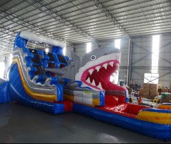 16ft Shark Attack double lane water slide