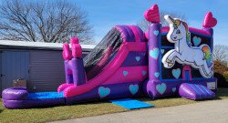 20220228 145618 1674452319 27ft Unicorn Bounce House W/Slide Combo (Dry Option)