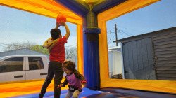 Blue Arctic Bounce House