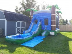 FB IMG 1621965369151 1642736492 Blue crush Bounce House W/Slide combo (Dry Option)