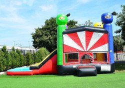 Ninja Warrior Bounce House W/Slide Combo (Wet Option)