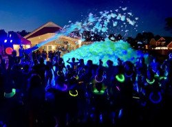 2- hour glow foam party