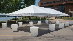 Ballasting system for 20×40  frame tent